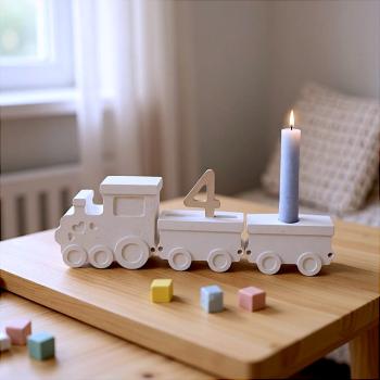 Geburtstagszug Lokomotive Waggon Kerzenhalter Kindergeburtstag Anhänger Lok Geburtstagszahl aus Raysin - Artikel-Nr. 1100012